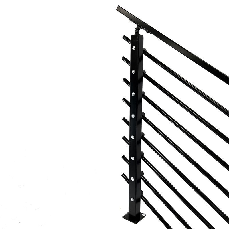Modern Black Powder Coated Stainless Steel Adjustable Railing System