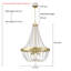 Lustre empire à intensité variable 8 lumières avec détails en cristal Deerick