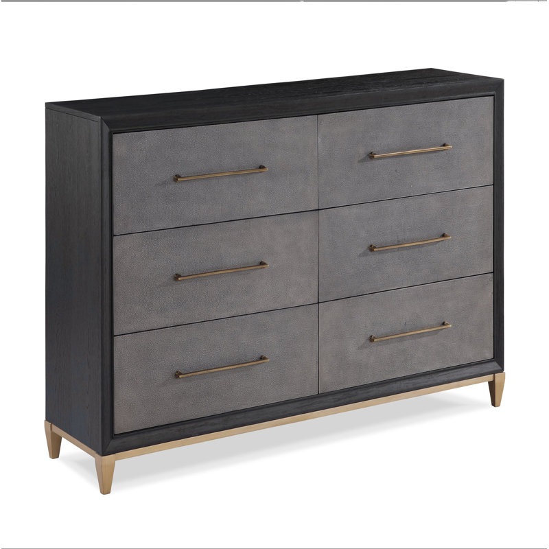 Commode en bois brossé 6 pièces