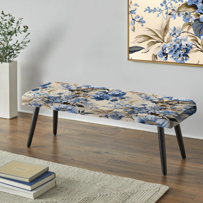 Banc rembourré noir Vintage Toile Whimsy