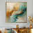 Toile avec cadre flottant or