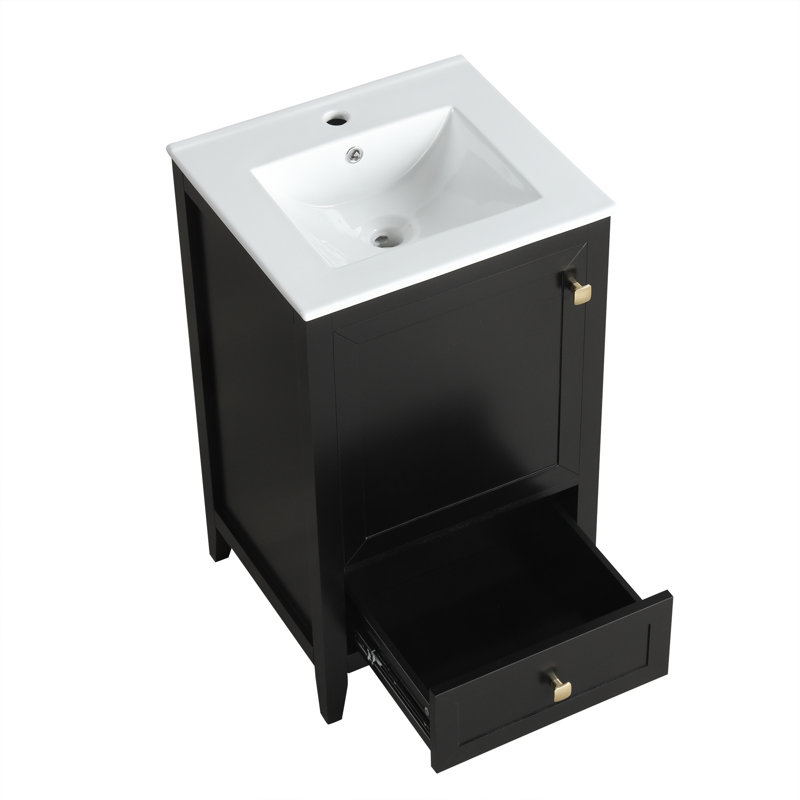 Meuble-lavabo de salle de bain avec lavabo / armoire de salle de bain avec porte / support de rangement et meuble-lavabo à tiroir / salle de bain