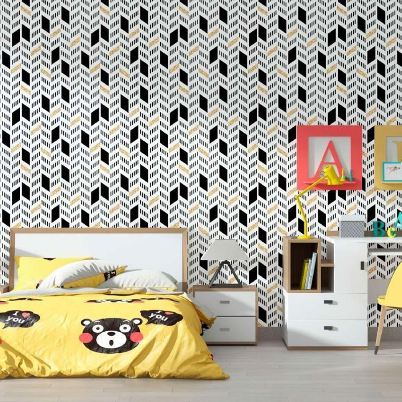 Rouleau de papier peint Chevron, L 126 po x l 24 po