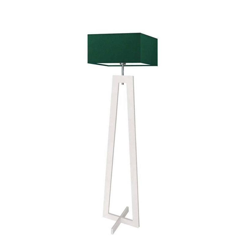 Tahoe 138 H cm Traditional Floor Lamp, Dark Green, White