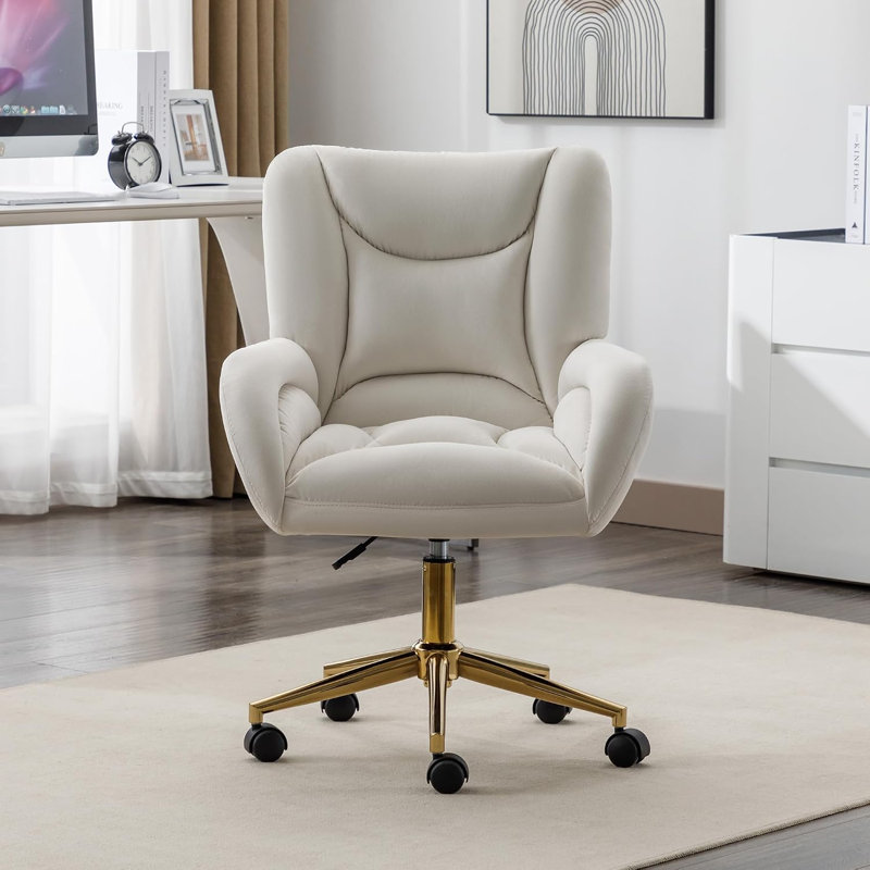 Inbox Zero Office Chair, Ivory, Ivory