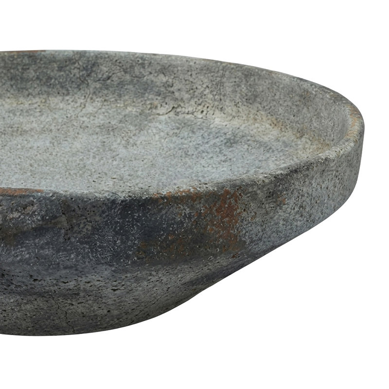 Cole and Grey Ceramic Textured Large Decorative Bowl , Gray