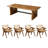 Yiu 4 - Person Pine Solid Wood Top Trestle Base Dining Set-143162160