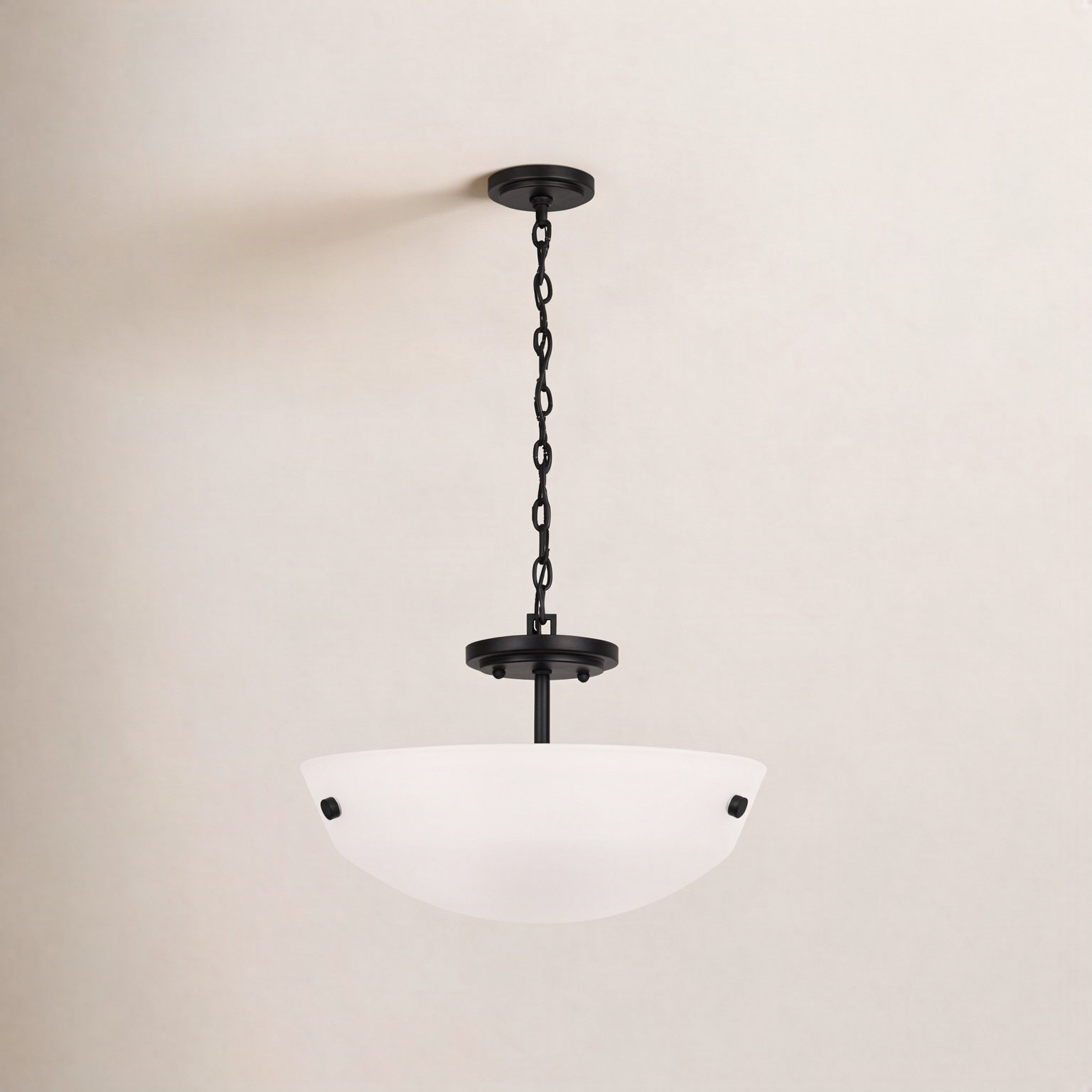 Elloise 2 Light Glass Semi Flush Mount, No