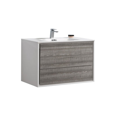 Trieu 35.5'' Single Bathroom Vanity with Acrylic Top