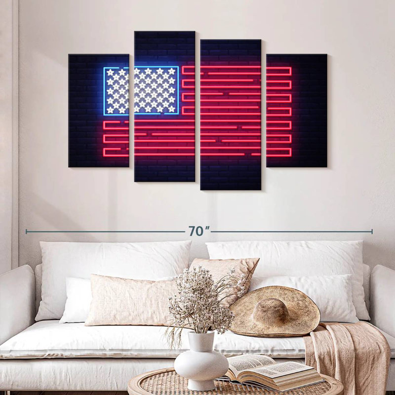 Borges USA Flag Neon Sign