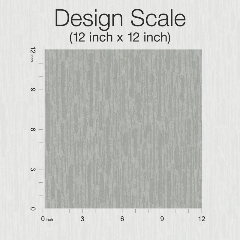 Abstract Metallic Wallpaper Roll, Gray/Silver