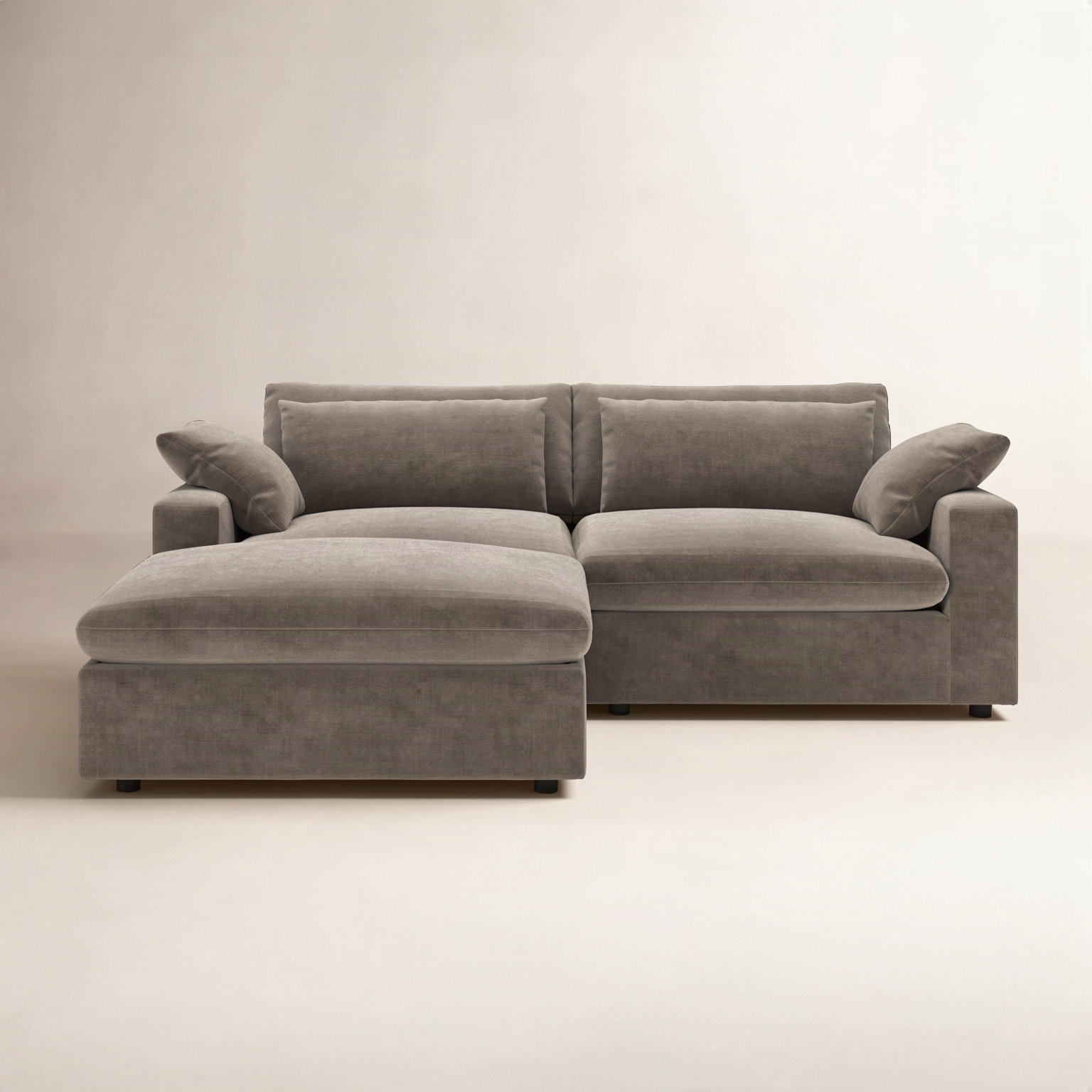 Remy Reversible Sectional, Andrew Driftwood Performance Chenille