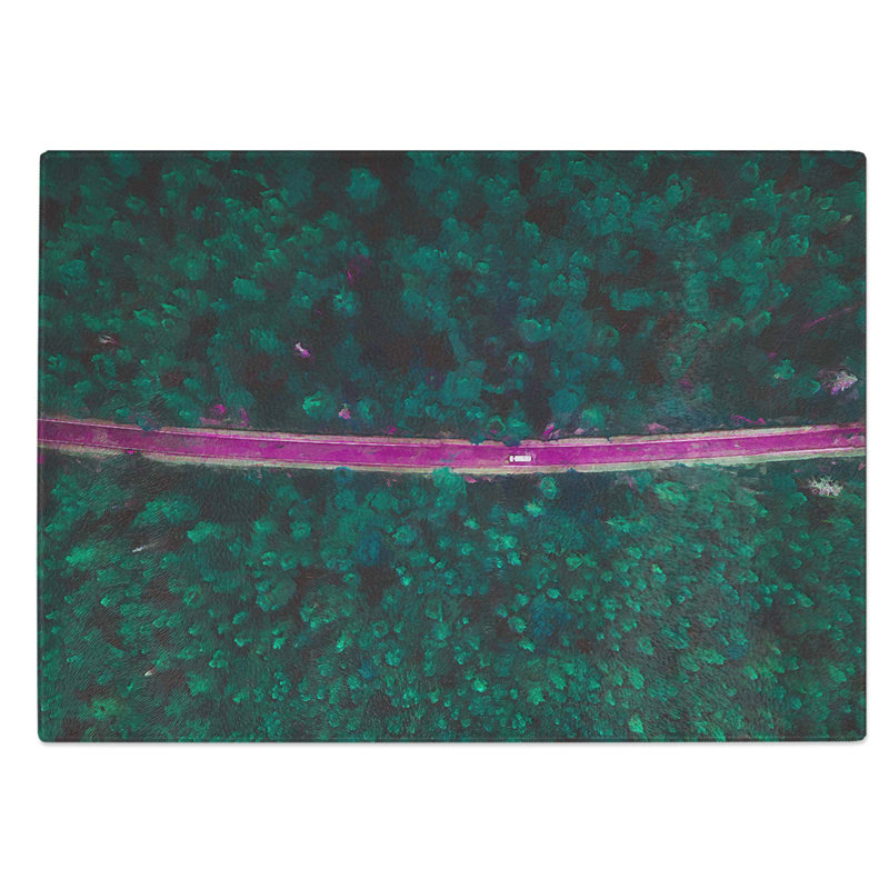 Glass Forest Drive in Abstract Chopping Board, 39 cm W x 28.5 cm L