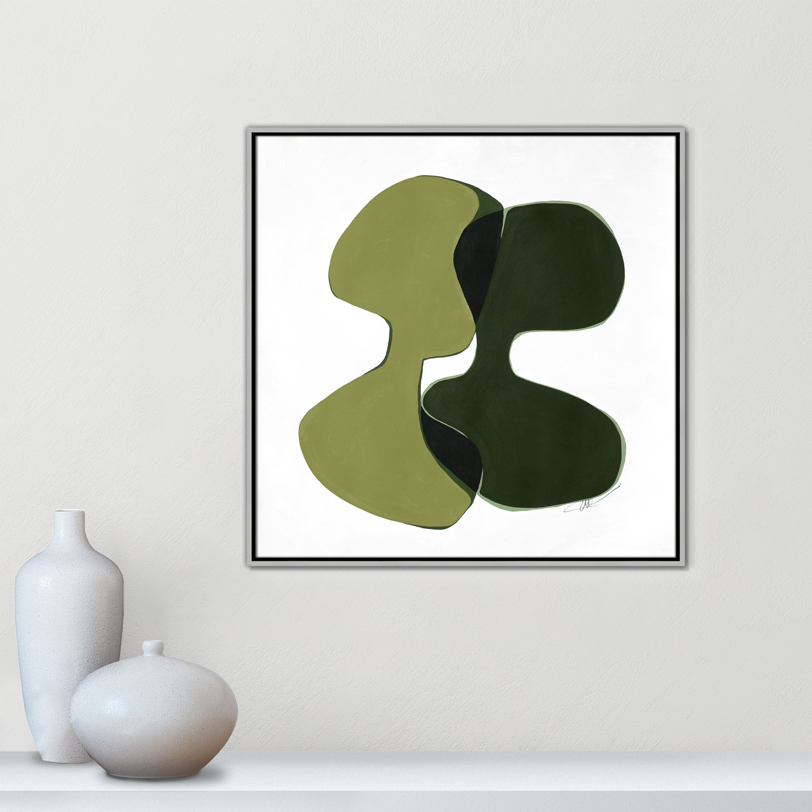 Unity I Print by , 31.5" H x 31.5" W, Silver