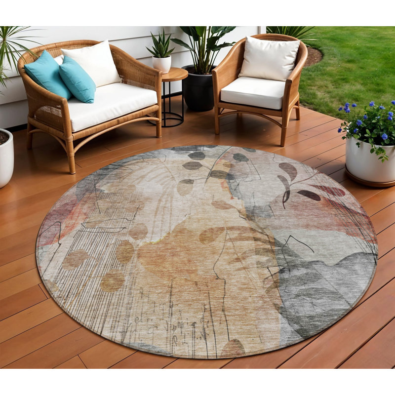 Tapis d'intérieur rond 8 po Terra Cotta