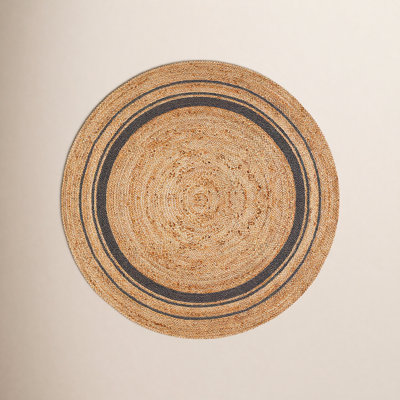 Aldridge Hand-Braided Geometric Jute Rug