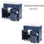 Meuble-lavabo 36 po avec lavabo en céramique - tiroir rabattable, portes à fermeture en douceur, tablettes ajustables-23316994