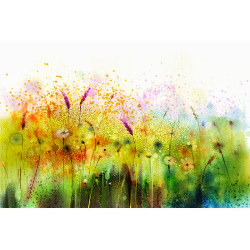 Abstract Watercolor Painting 1 Piece Wrapped Canvas Painting, 51cm H x 76cm W x 3.8cm D