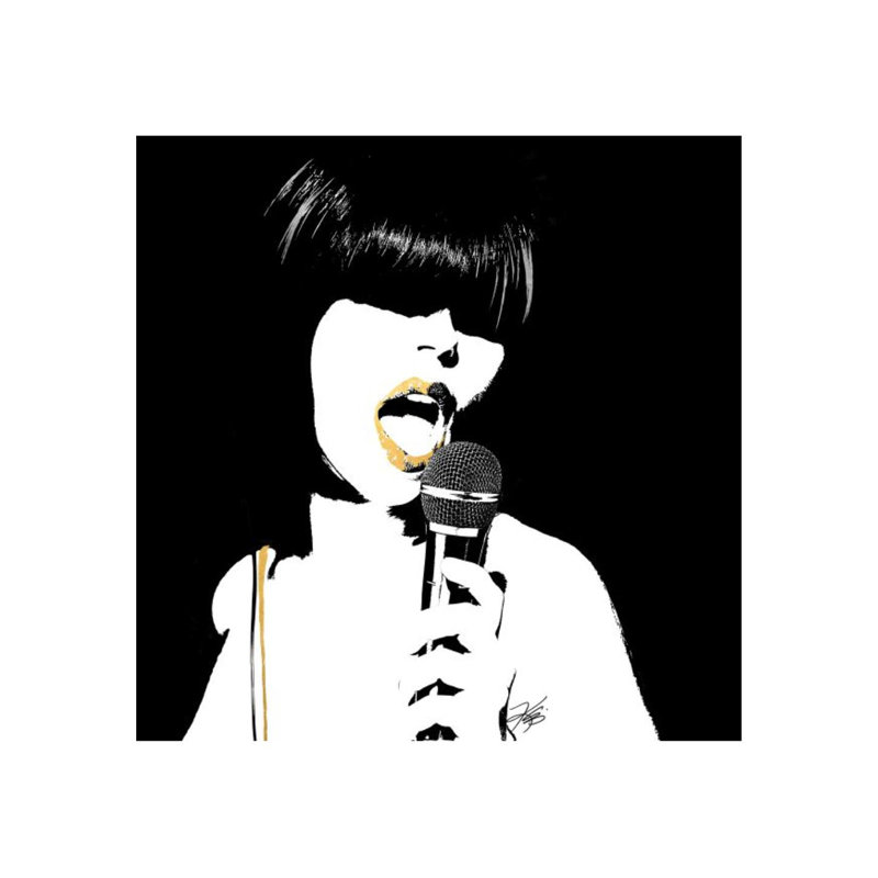 Glam Rock II Print by Kelli Ellis, Gild Gold and Silver, 47" H x 47" W