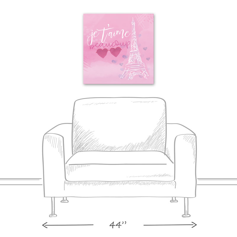 Art sur toile t’aime beaucoup Mapother, H 20 po x l 20 po x P 1,25 po