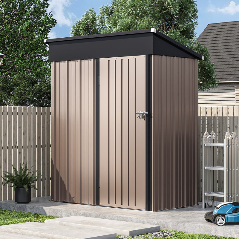 5.0 ft. W x 2.5 ft. D Galvanized Steel Lean-to Storage Shed