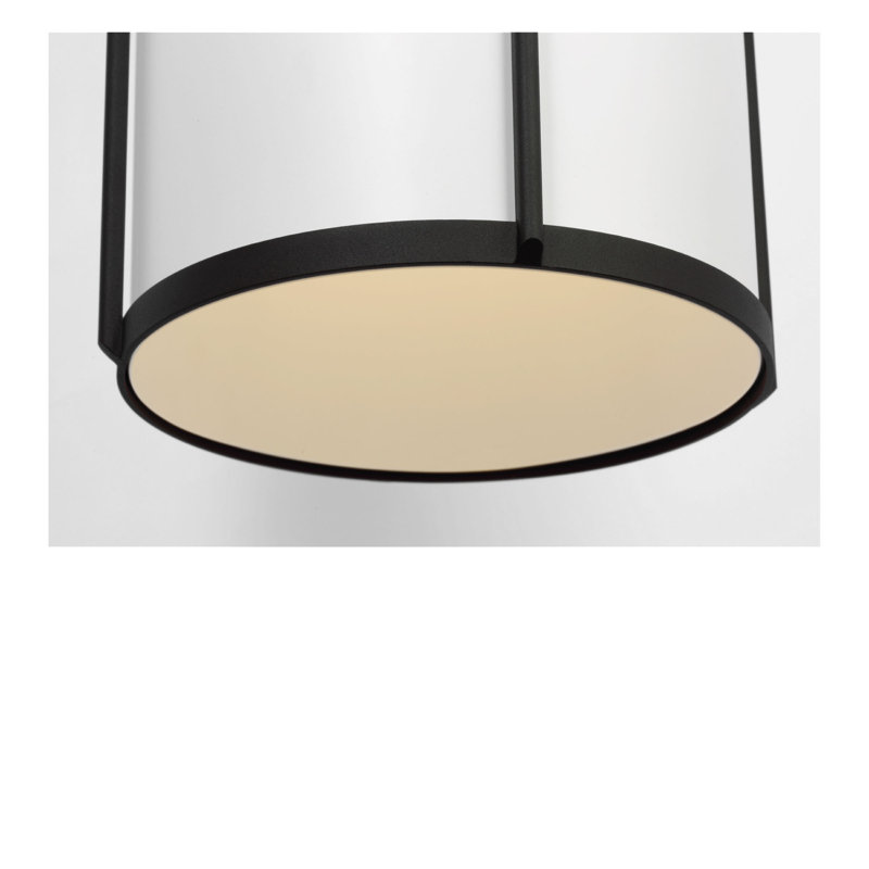 Lanterne, H 15 po x l 9,88 po x P 11,88 po, Noir texturé