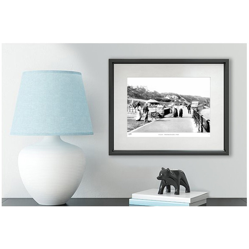 Filey, Promenade 1901 - Single Picture Frame Print, 45cm H x 60cm W x 2.3cm D