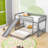 Evelene Twin Over Twin L-Shaped Bunk Beds with Slide-1406074790
