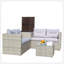 Ensemble de canapé modulaire d'extérieur en rotin et osier 4 pièces avec boîte de rangement