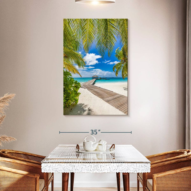 Maldives seaside dock Aletra, H 48 po x l 32 po