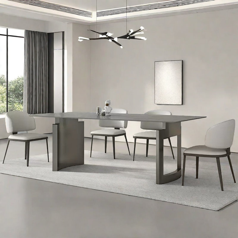 Table et chaise de salle à manger moderne haut de gamme, H 29,5 po x L 70,8 po x l 35,4 po
