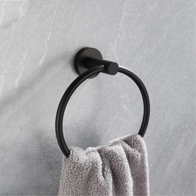 5-Piece Wall-Mounted Bathroom Towel Rack Hardware Set