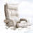 Beige + Silver Hight adjustable Genuine Leather + Faux Leather + Aluminium Alloy Office Chair