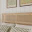 Modern Bed with Rattan Headboard, with Central Support Beams and Enhanced Feet-128923076
