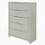Commode de rangement moderne à finition beige 1pc avec meubles de chambre à coucher 5 tiroirs en bois-1173581135