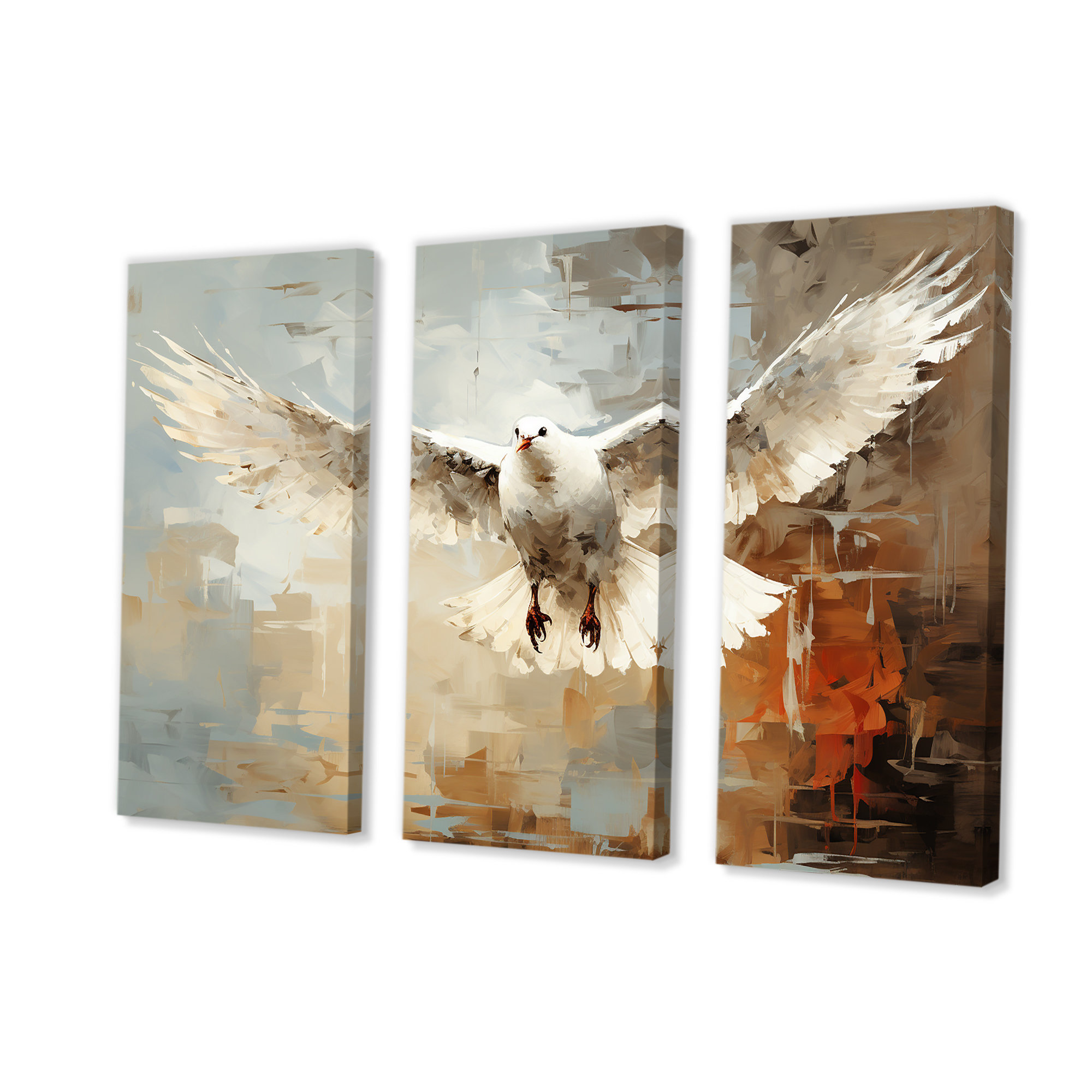 Beachcrest Home Vintage Seagulls Flight 2 Coastal Animal Wall Art