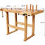 Établi 40 po en bois d'hévéa, capacité de 330 lb, poignée réglable, idéal pour la fabrication de bijoux et de bricolage