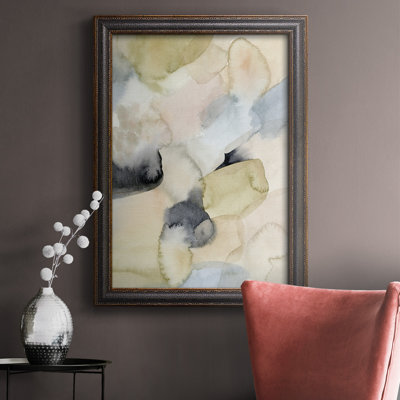 Salmon Rocks I, toile encadrée de qualité supérieure - prête à être accrochée