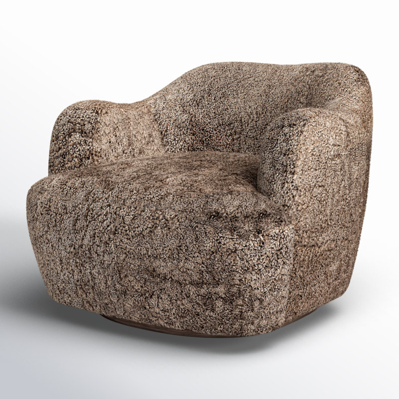 Alaska Upholstered Swivel Barrel Chair