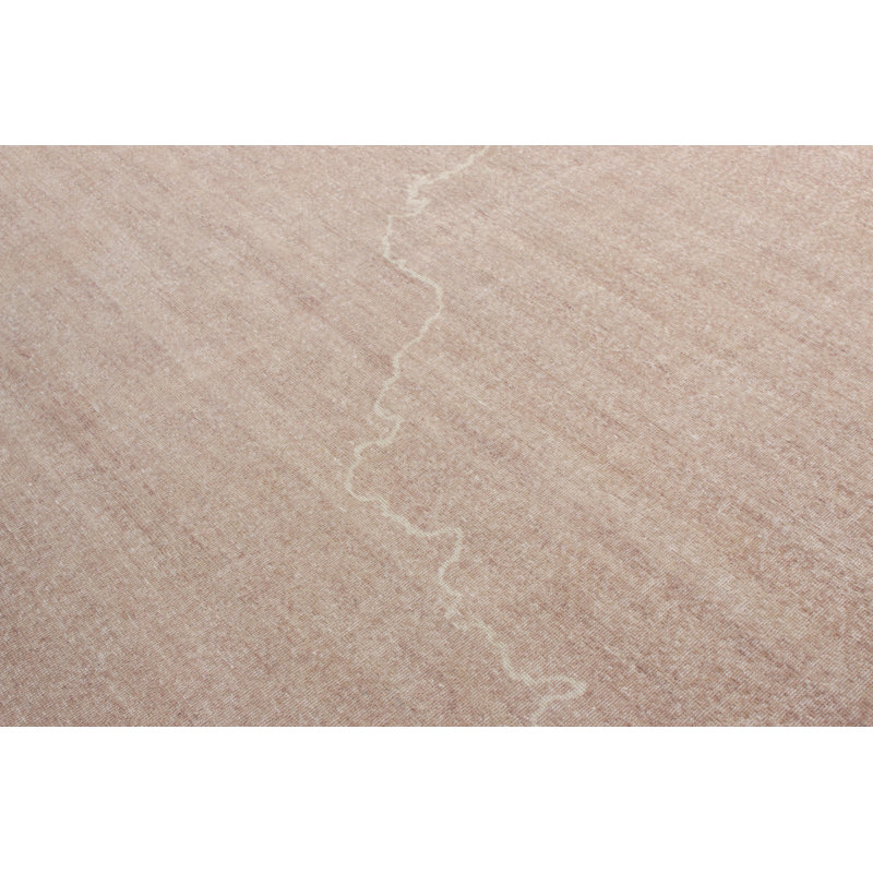Distressed Homage Hand Knotted Wool Abstract Area Rug, Rectangle 5' x 8'