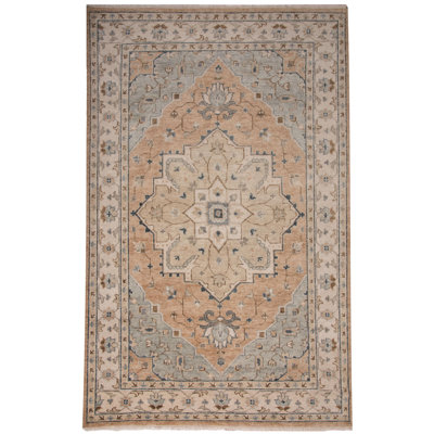 Rectangle Hand Knotted Wool Area Rug