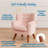 ECR4Kids Mila Sherpa Toddler Arm Chair with Removable Wooden Legs, Kids Furniture-93757373
