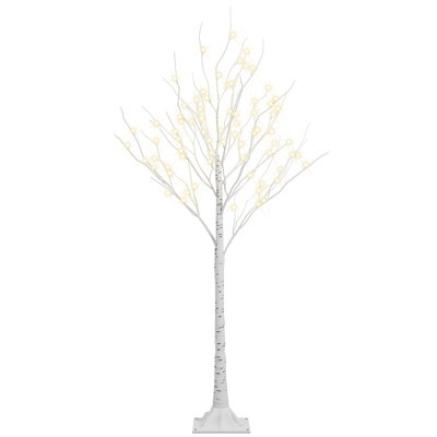 Pre-Lit Birch Tree with 72 LED Lights