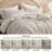 Bedsure Boho Duvet Cover Queen Size - Beige Breathable & Soft Boho Bedding, Machine Washable Comforter Cover for All Seasons, Includes 1 Duvet Cover 90"x90" with 2 Pillow Shams & Zipper Closure-106256308-100776160
