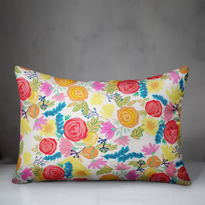 Floral Outdoor Throw Pillow