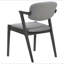 Chaise de salle à manger brune, grise et noire (ensemble de 2)-1704906631
