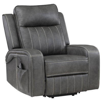 Mckinley Grey Upholstered Power Lift Recliner Chair