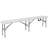 Kalish 11"W x 72"L Bi-Fold Granite White Folding Bench with Carrying Handle