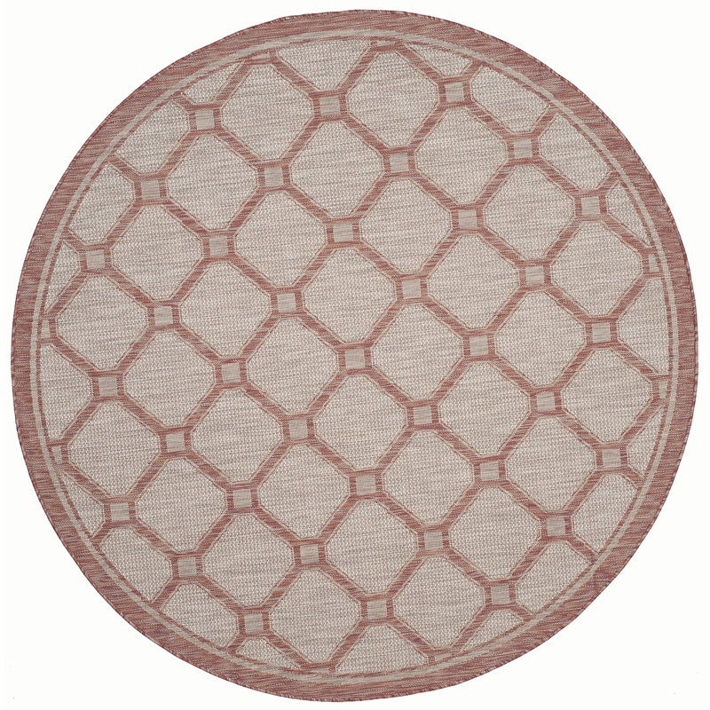 Sayde Performance Geometric Indoor/Outdoor Area Rug, Round 6'7"
