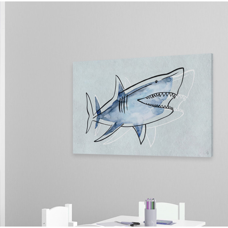Grand requin II - reproduction sur toile, H 12 po x l 18 po x P 1,5 po